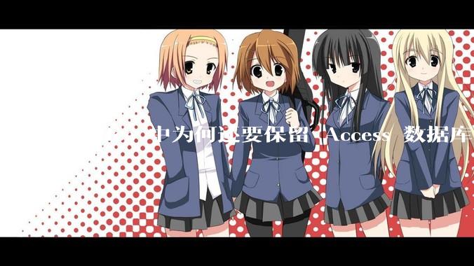 Office 中为何还要保留 Access 数据库?