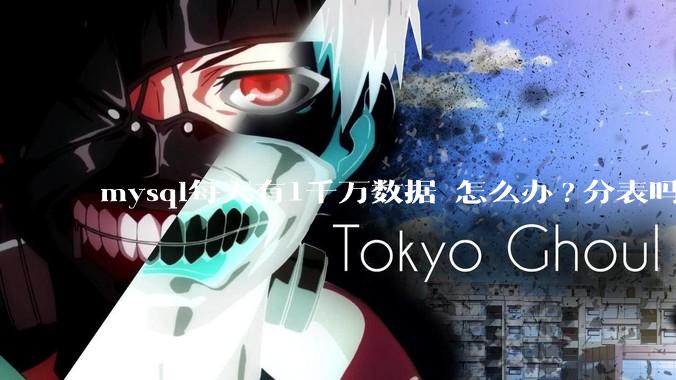 mysql每天有1千万数据 怎么办?分表吗 有什么好的方案。?